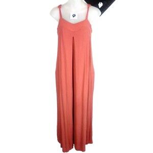 Shine Star Bohemian Tank Top Wide Leg Romper Clay Pink Lining Size Large